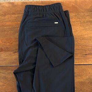 Men's Black Vuori Meta size L elastic waist pants